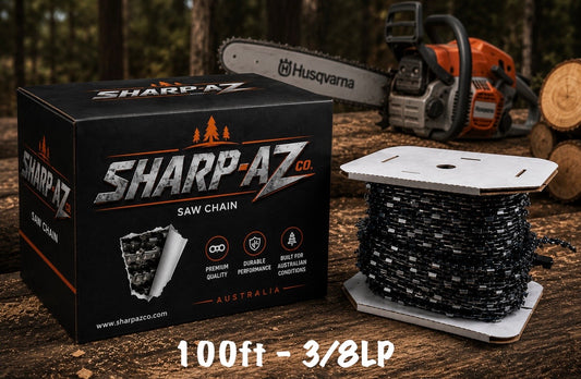 100FT roll of 3/8LP SHARP-AZ EXTREME Tungsten Carbide Chainsaw Chain