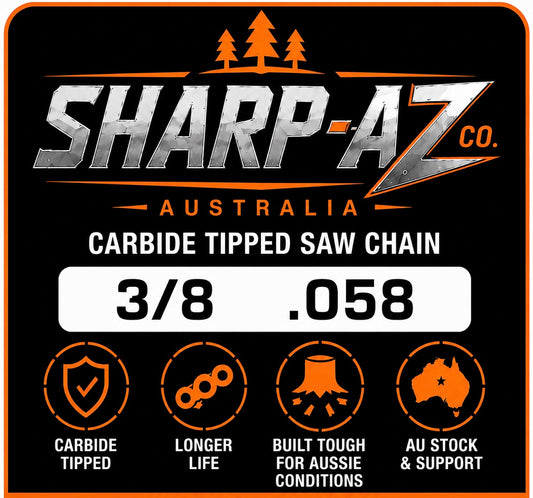 SHARP-AZ 3/8 .058 EXTREME Tungsten Carbide Chainsaw chain